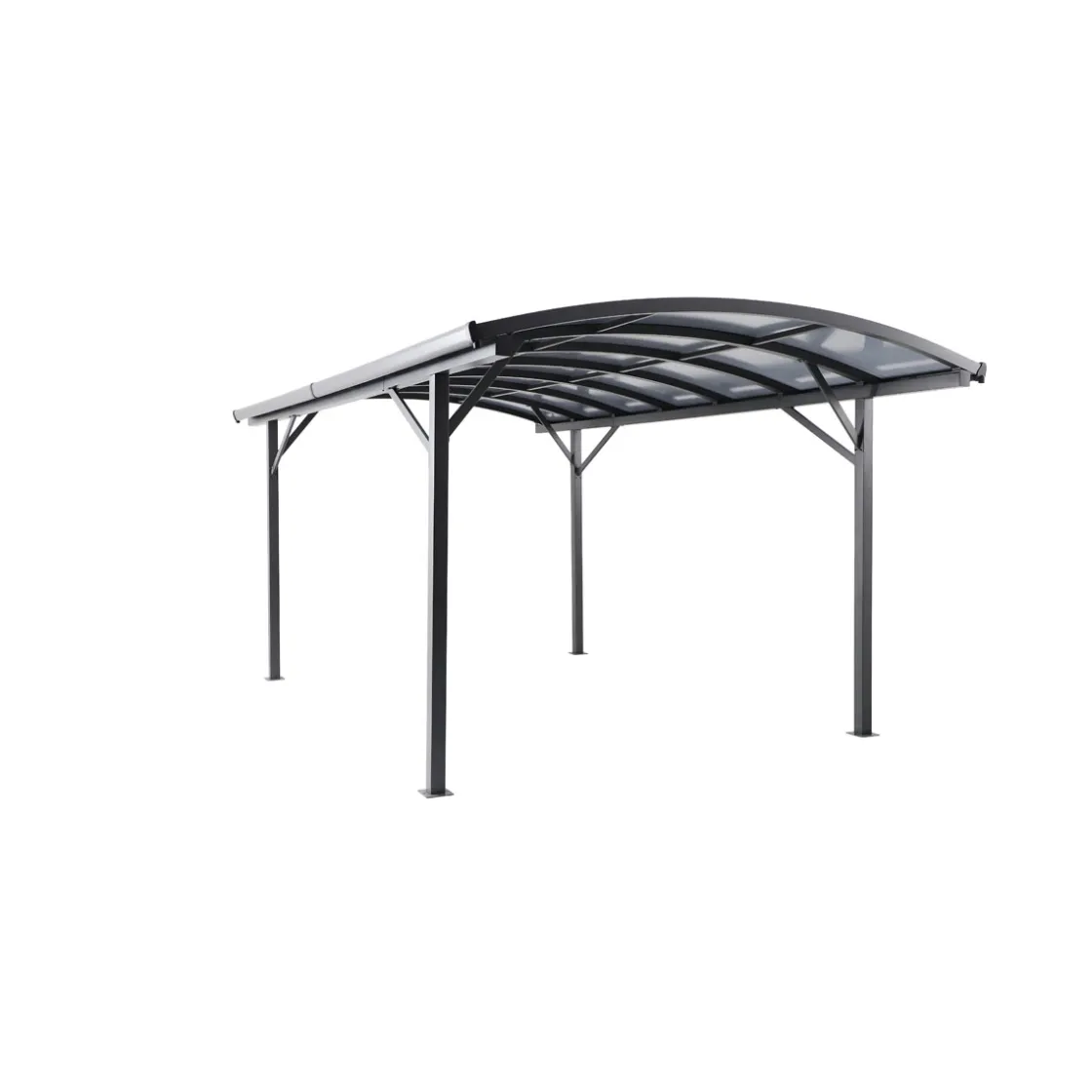 Aluminium-Carport antrahzit 2,9 x 2,4 x 5 m ^ Durabil Hot