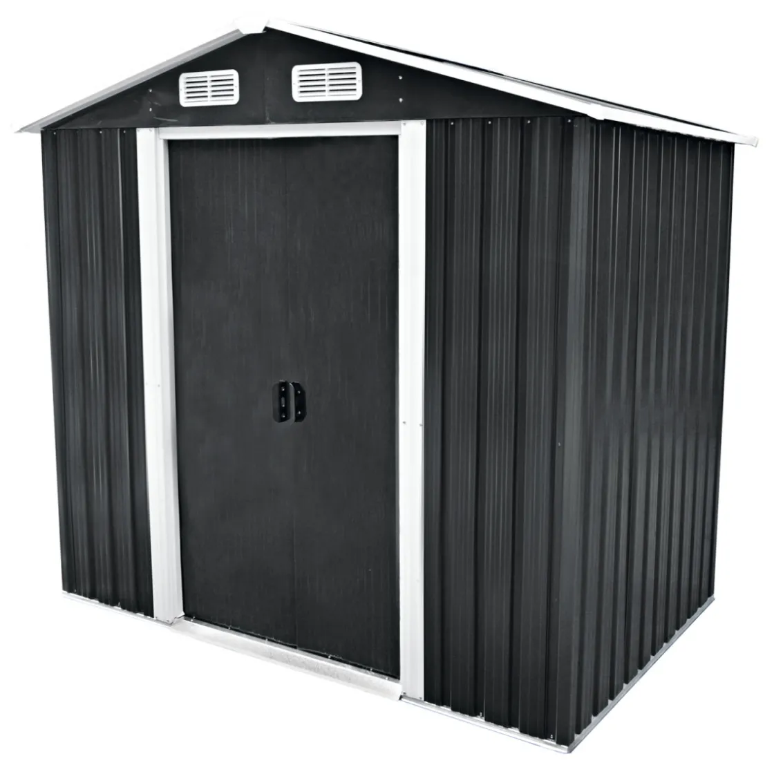 Gerätehaus Moritz carbon und weiß 204 x 186 x 132 cm ^ Durabil Sale