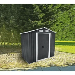 Gerätehaus Moritz carbon und weiß 204 x 186 x 132 cm ^ Durabil Sale