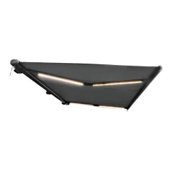 Markise inkl LED-Beleuchtung 400 x cm anthrazit ^ Durabil Best