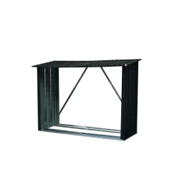 Metall-Kaminholzregal 217 x 155 x 89 cm grau ^ Durabil Outlet