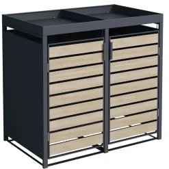Mülltonnenbox Style für 2 x 240 L ^ Durabil Clearance