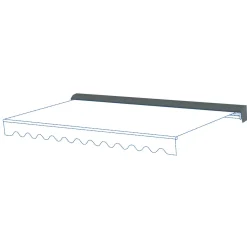 Regenschutzdach für Markise Nizza 2,95 x 2 m schwarz ^ Durabil New