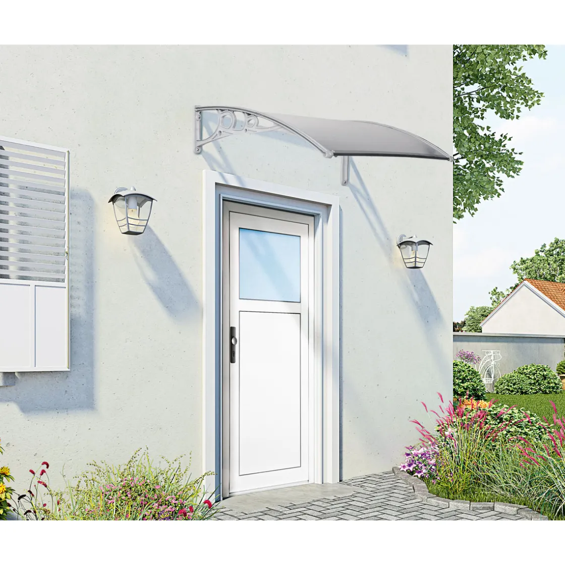 Vordach silber 150 x 100 cm ^ Durabil Best