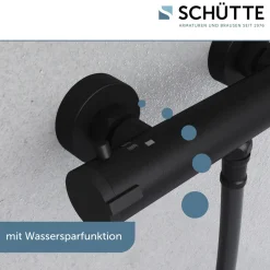 Duschthermostat London,schwarz-matt, 1/2Verbruehschutz und Wassersparfunktion ^ Schütte