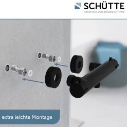 Duschthermostat London,schwarz-matt, 1/2Verbruehschutz und Wassersparfunktion ^ Schütte