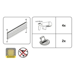 Easyfix Plissee mit 2 Bedienschienentaupe 80x130 ^ Gardinia Hot