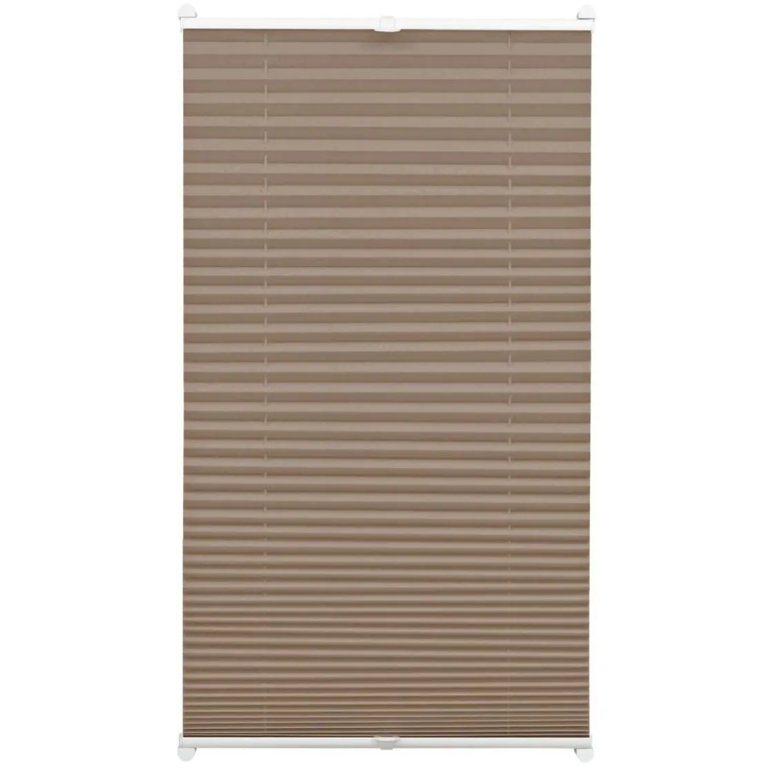 Easyfix Plissee mit 2 Bedienschienentaupe 80x130 ^ Gardinia Hot