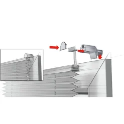 Easyfix Plissee mit 2 Bedienschienentaupe 80x130 ^ Gardinia Hot