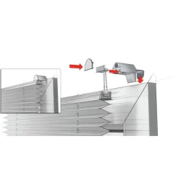 Easy-Fix Plissee 65x130 weiss2 Bedienschienen ^ Gardinia Online