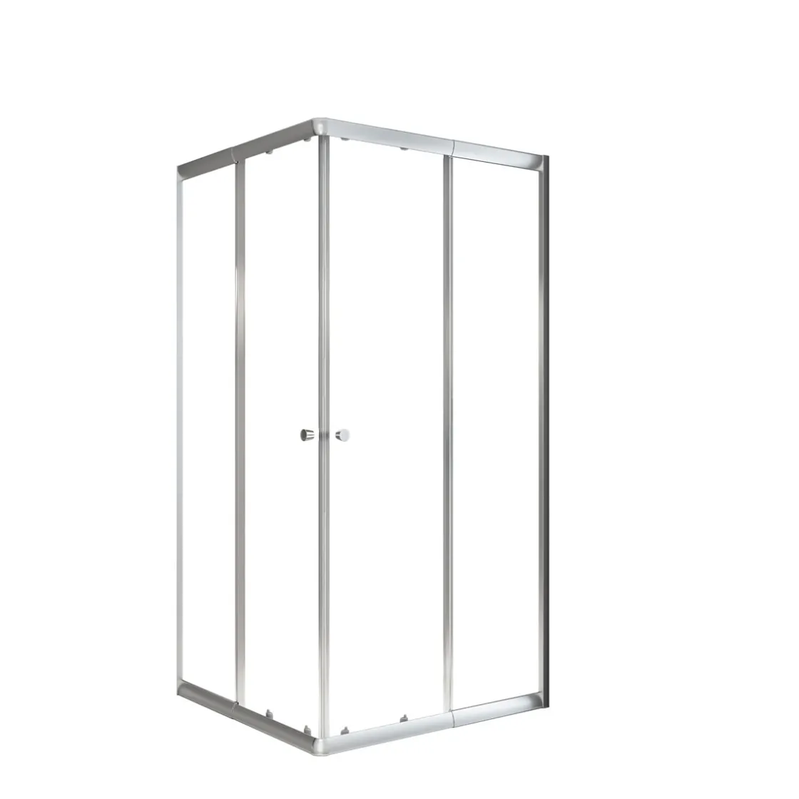 Eckeinstieg 4-teilig silber klar hell1800x750-900x750-900 3-/4-mm ESG ^ Schulte Sale