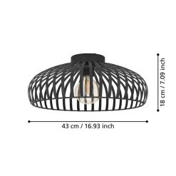 LED Deckenleuchte Mogano 3 schwarz ^ Eglo Online