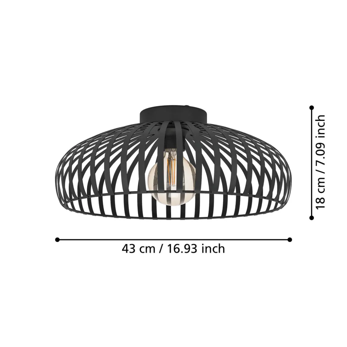 LED Deckenleuchte Mogano 3 schwarz ^ Eglo Online