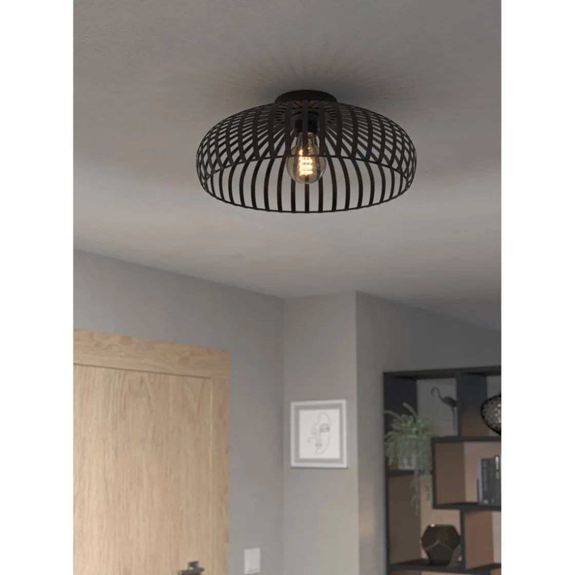 LED Deckenleuchte Mogano 3 schwarz ^ Eglo Online