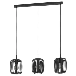 LED Pendelleuchte Romazzina 3-flammig schwarz ^ Eglo Online
