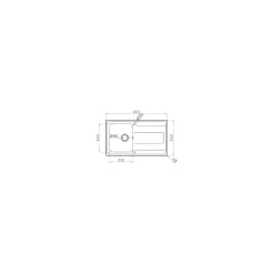 Einbauspuele ALEA x50 cm 1B 1DEdelstahl poliert ^ Pyramis Clearance