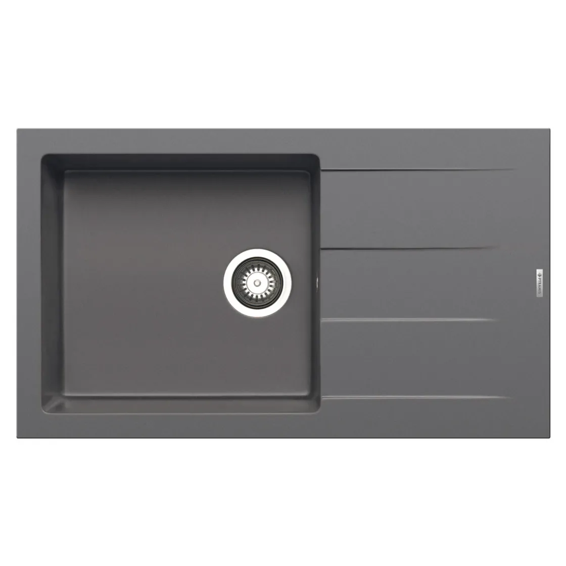 Einbauspuele ATHLOS PLUS 86x50 cm 1B 1DIron grey ^ Pyramis Hot