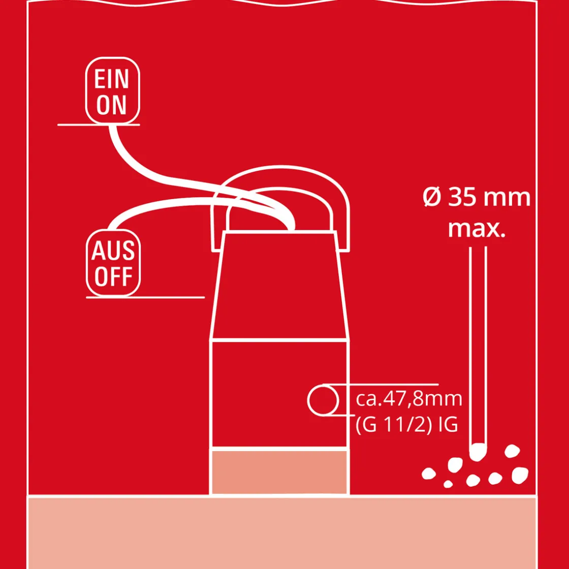 GC-DP7035LL Schmutzwasserpumpe ^ Einhell