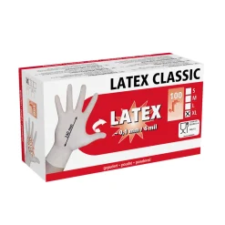 Einmalhandschuh Latex Classic Größe M weiß 100 Stück ^ Sale