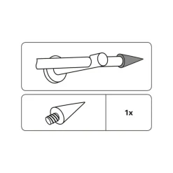 Endknopf Kegel New YOrk 12 mm edelstahl ^ Gardinia Sale