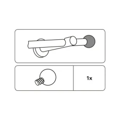 Endknopf Kugel New YOrk 12 mm edelstahl ^ Gardinia Outlet