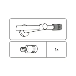 Endknopf Zylinder New York 12mm edelst. ^ Gardinia Discount
