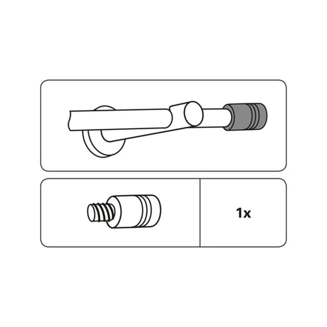 Endknopf Zylinder New York 12mm edelst. ^ Gardinia Discount