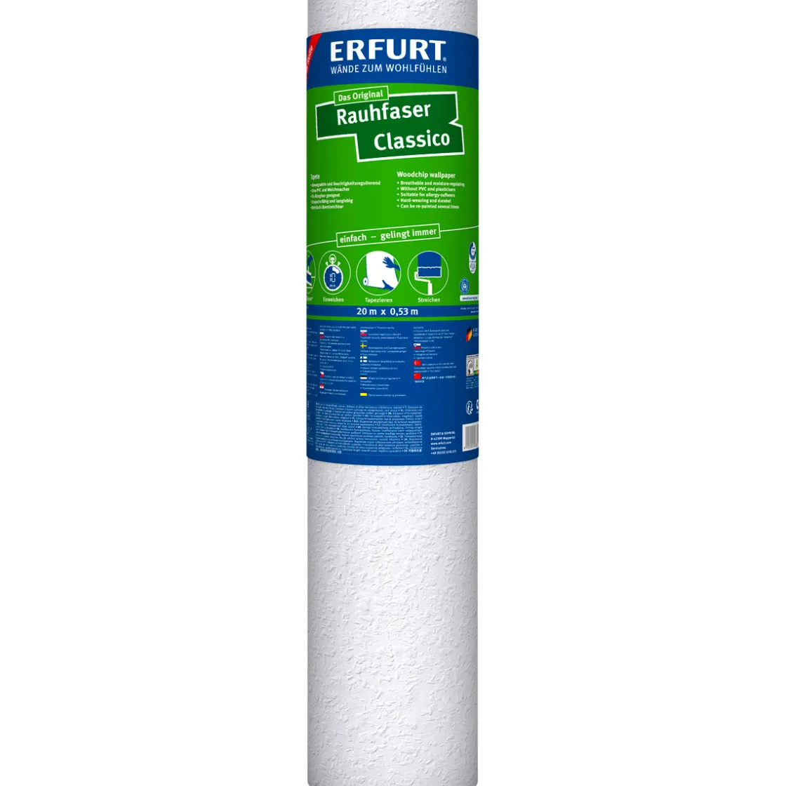 Rauhfaser Classico 2000 x 53 cm ^ Erfurt Hot
