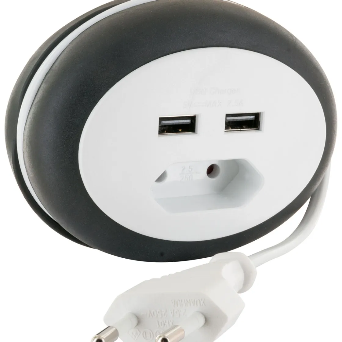 Euroverlaengerung mit 2x USB in weiss3,0 Kabel ^ Schwaiger Best