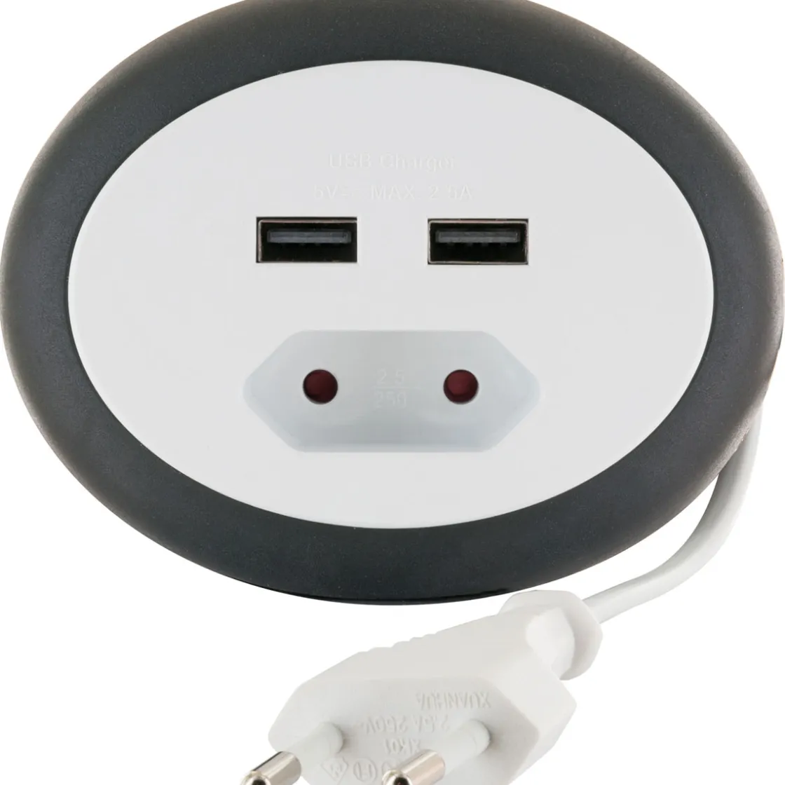Euroverlaengerung mit 2x USB in weiss3,0 Kabel ^ Schwaiger Best