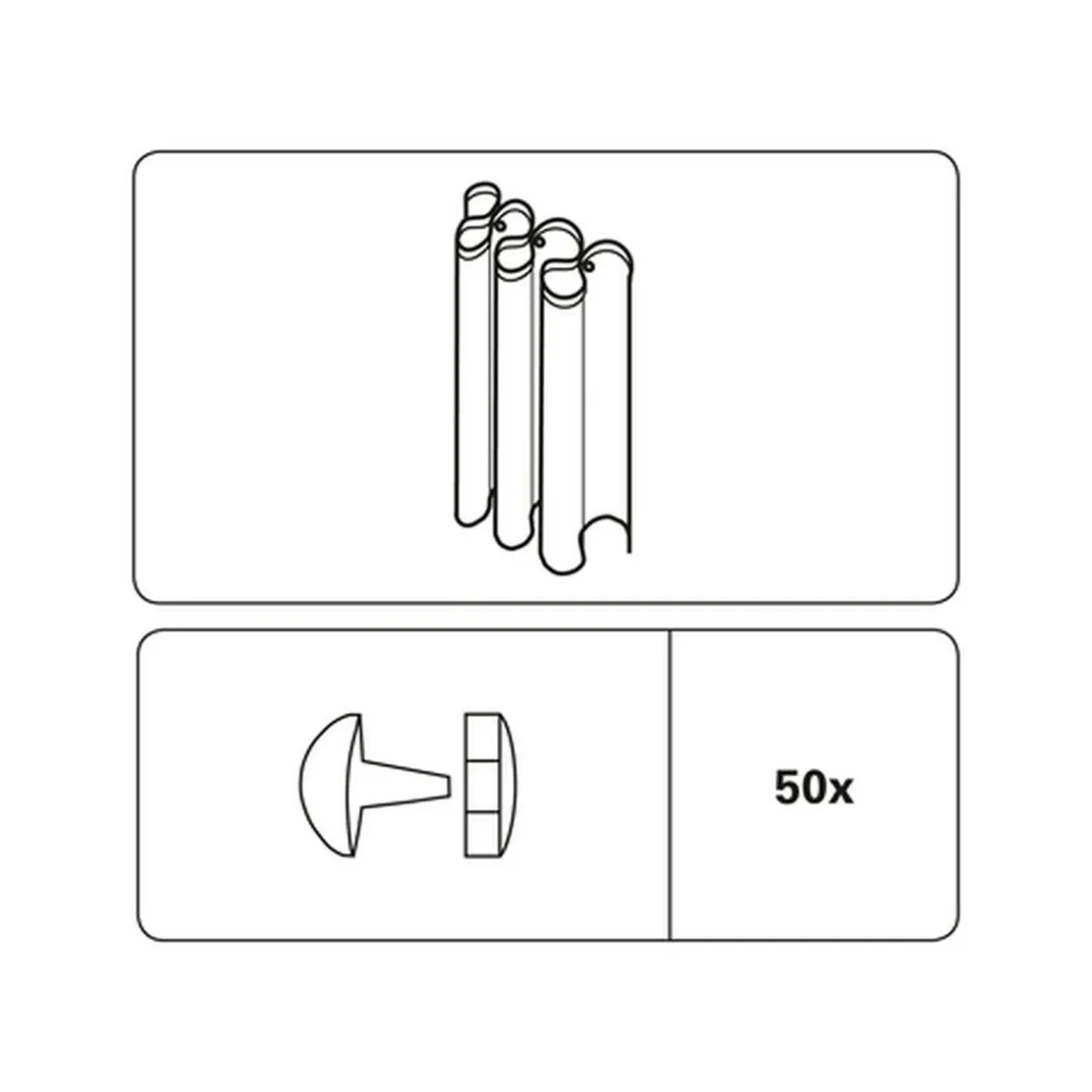 Faltenstecker glasklar ^ Gardinia Clearance