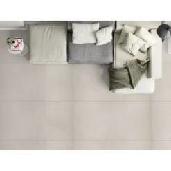 Feinsteinzeug Calm Gravel white rektifiziert 75 x 150 x 0,9 cm ^ Hot
