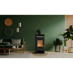 Santa Fe 6kWStahl Anschl. oben/hinten 150mm ^ fireplace Hot