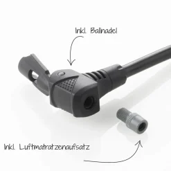 Fuß-Standpumpe mit Manometer und Adapter schwarz ^ Fischer Bikes