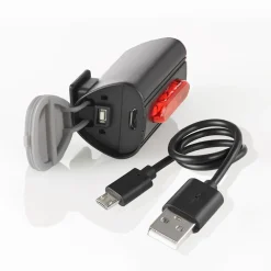 LED-Akku-Beleuchtungs-Set 3-teilig ^ Fischer Bikes Clearance