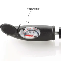 Mini-Pumpe mit Doppelhub Duokopf silber ^ Fischer Bikes Outlet