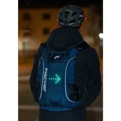 Rucksack mit Blinkfunktion blau ^ Fischer Bikes Sale