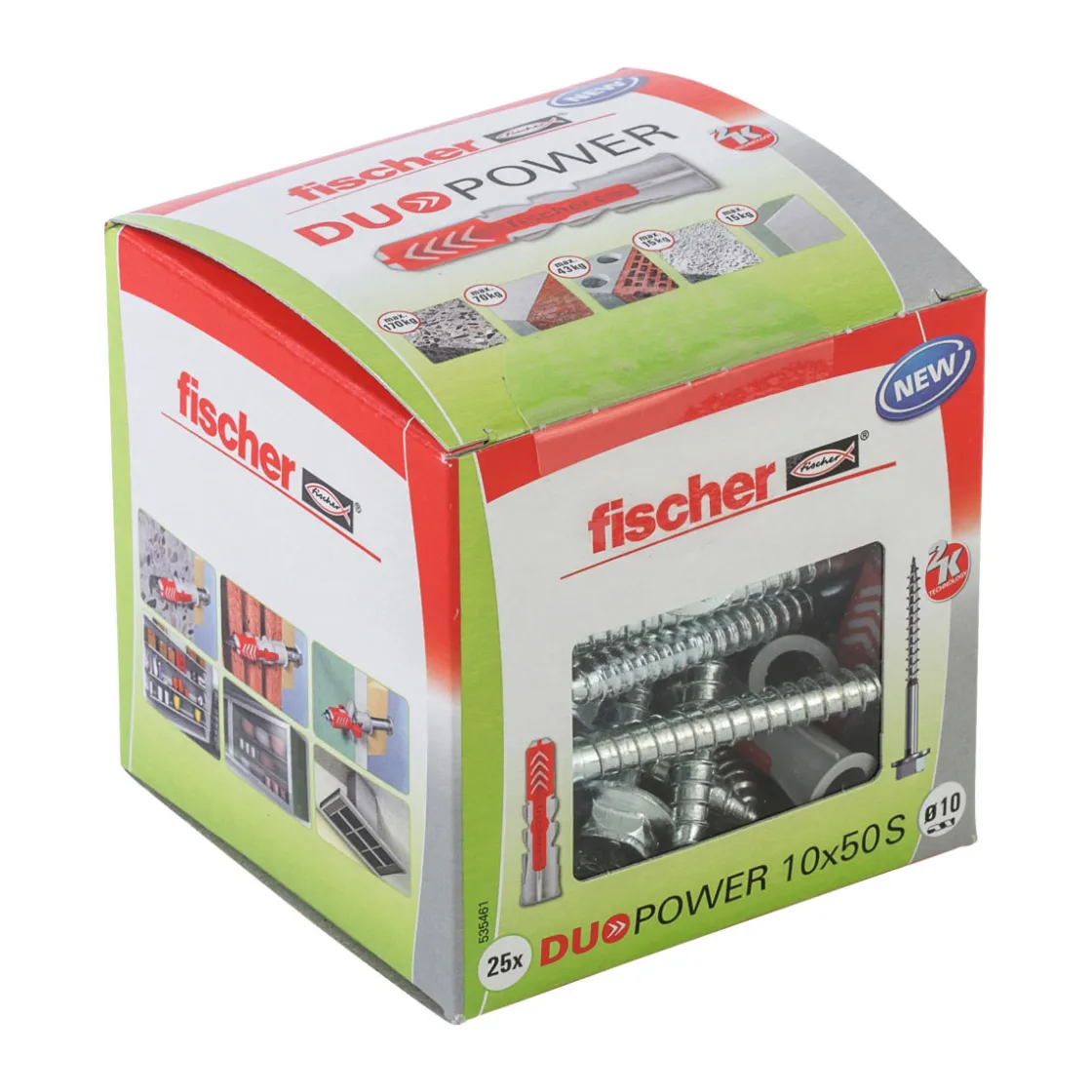 Dübel DuoPower 10 x 50 mm mit Sicherheitsschraube 25 Stück ^ Fischer Outlet