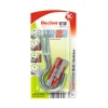 Dübel DuoPower 10 x 50 mm mit Rundhaken Galvanischbeschichtet groß 2 Stück ^ Fischer Hot