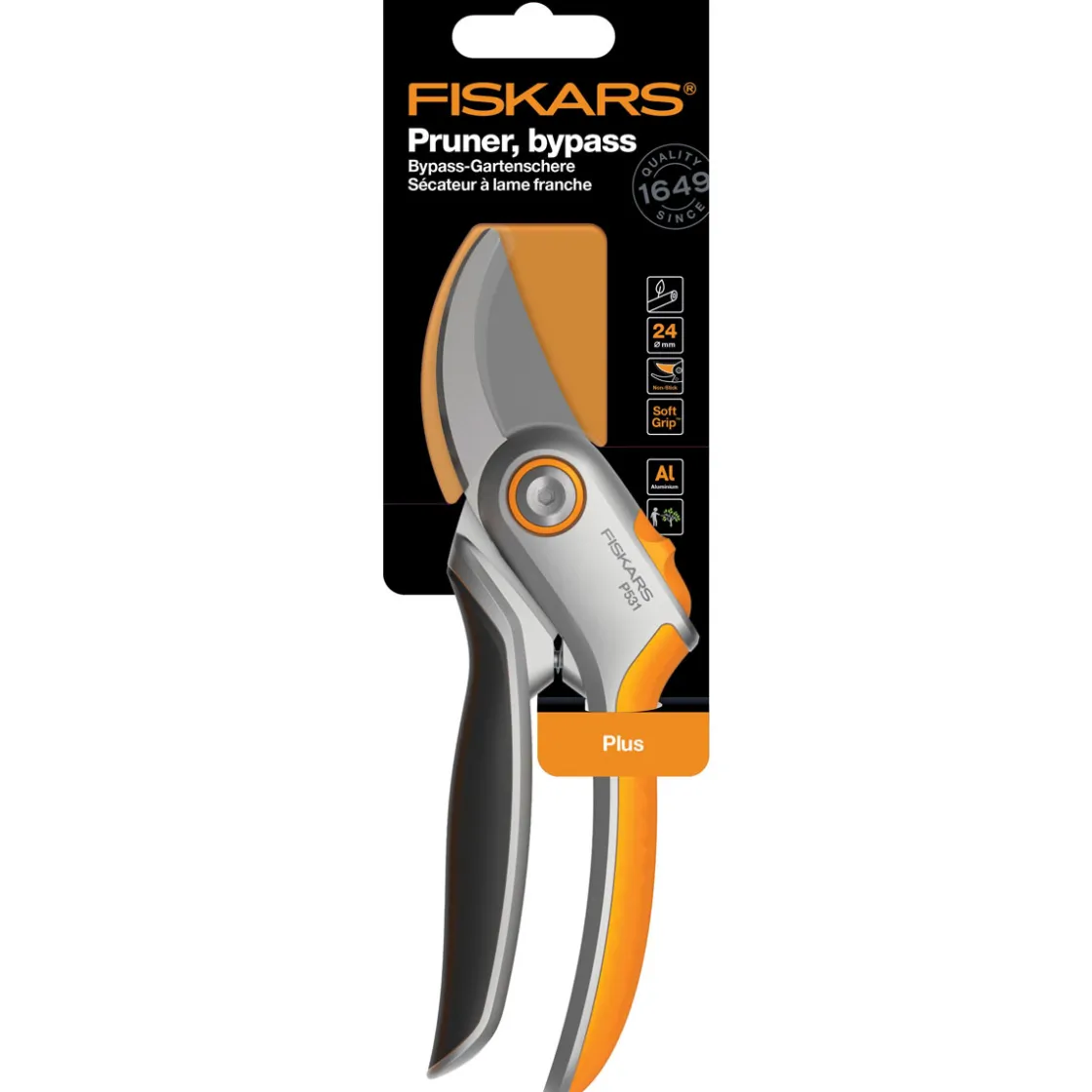 Gartenschere Plus P531 Bypass Metall ^ Fiskars Hot