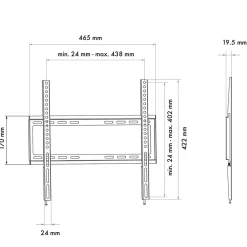 Fixed 2 TV Wandhalter 81-190cm max. 35kg ^ Schwaiger Best