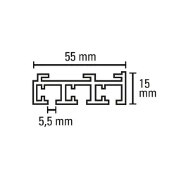 Flächenvorh-Sch. 3lfg Atlanta alu 260cm ^ Gardinia