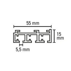 Flächenvorh-Sch. 3lfg Atlanta alu 210cm ^ Gardinia Online