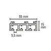 Flächenvorh.-Sch. 3lfg. Atlanta weiß 260cm ^ Gardinia New