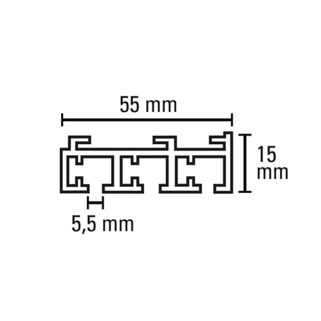 Flächenvorh.-Sch. 3lfg. Atlanta weiß 260cm ^ Gardinia New