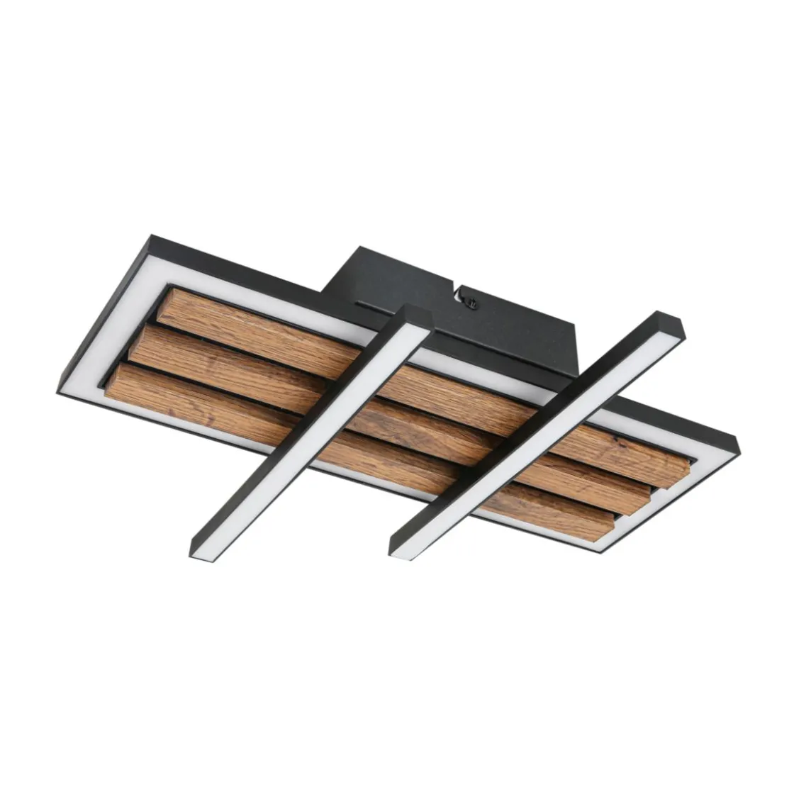 DL Talida 34x34x8cm 15W schwarzweiss u. Holz, 1700lm warmweiss ^ Flector Discount