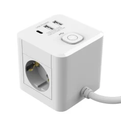 3-Fach Steckdosenwürfel inkl. USB 1,4 m ^ Flector Online