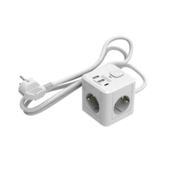3-Fach Steckdosenwürfel inkl. USB 1,4 m ^ Flector Online