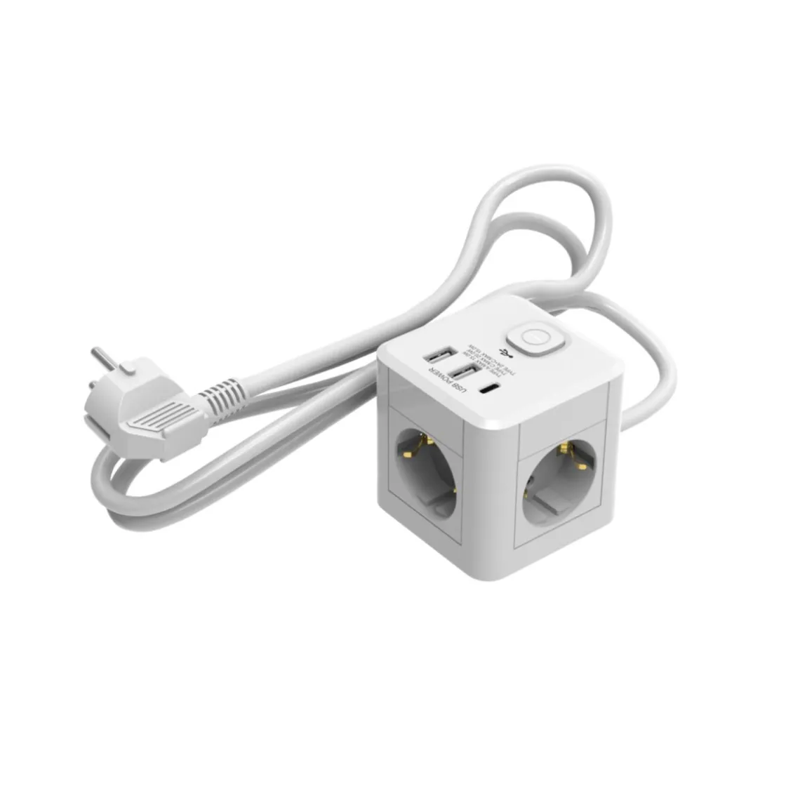 3-Fach Steckdosenwürfel inkl. USB 1,4 m ^ Flector Online