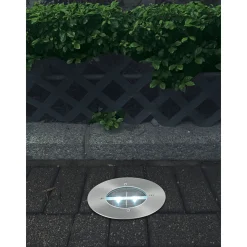 LED-Solar-Bodeneinbauleuchte rund ^ Flector Garten